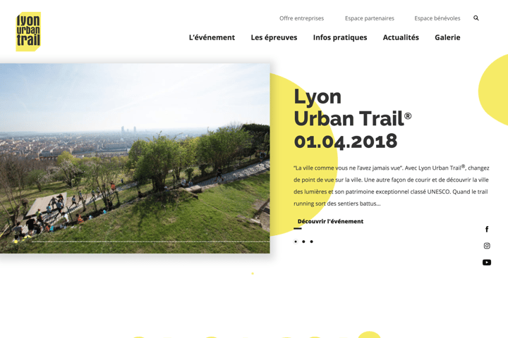 Lyon Urban Trail website preview